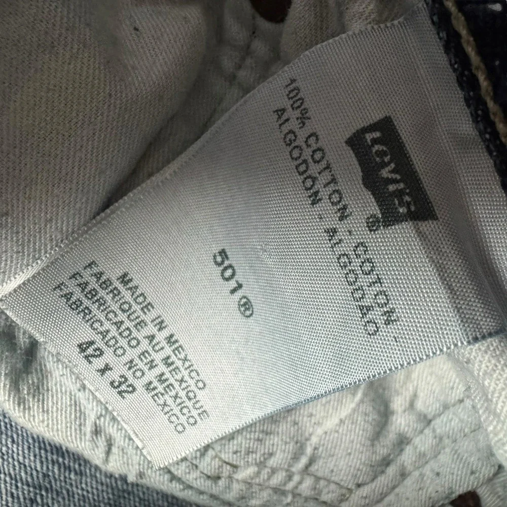 Vtg Levi's 501 XX Button Fly Denim Jeans Fits‎ 38x30 Blue Straight Cotton Mexico